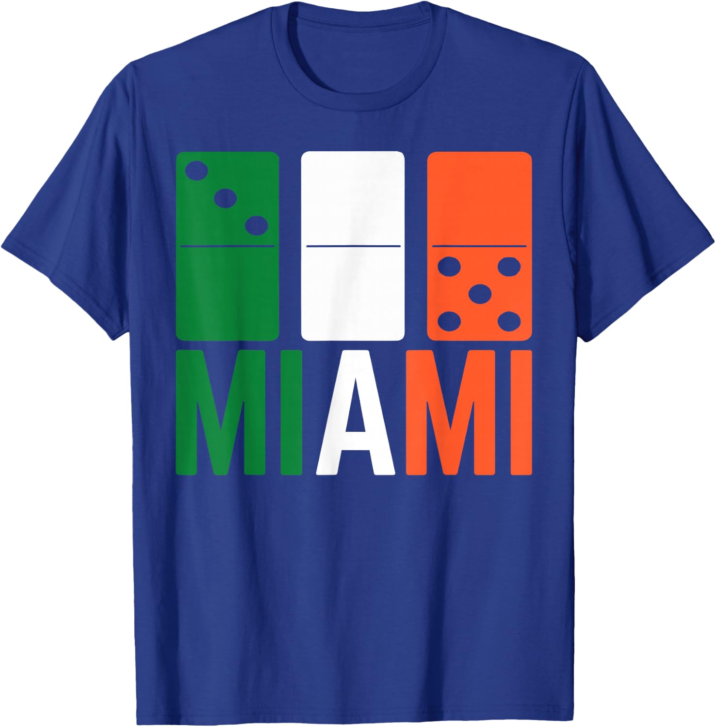 Three Zero Five 305 Miami Domino T-Shirt - T-Shirt | Royal