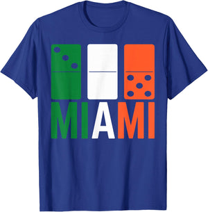 Three Zero Five 305 Miami Domino T-Shirt - T-Shirt | Royal