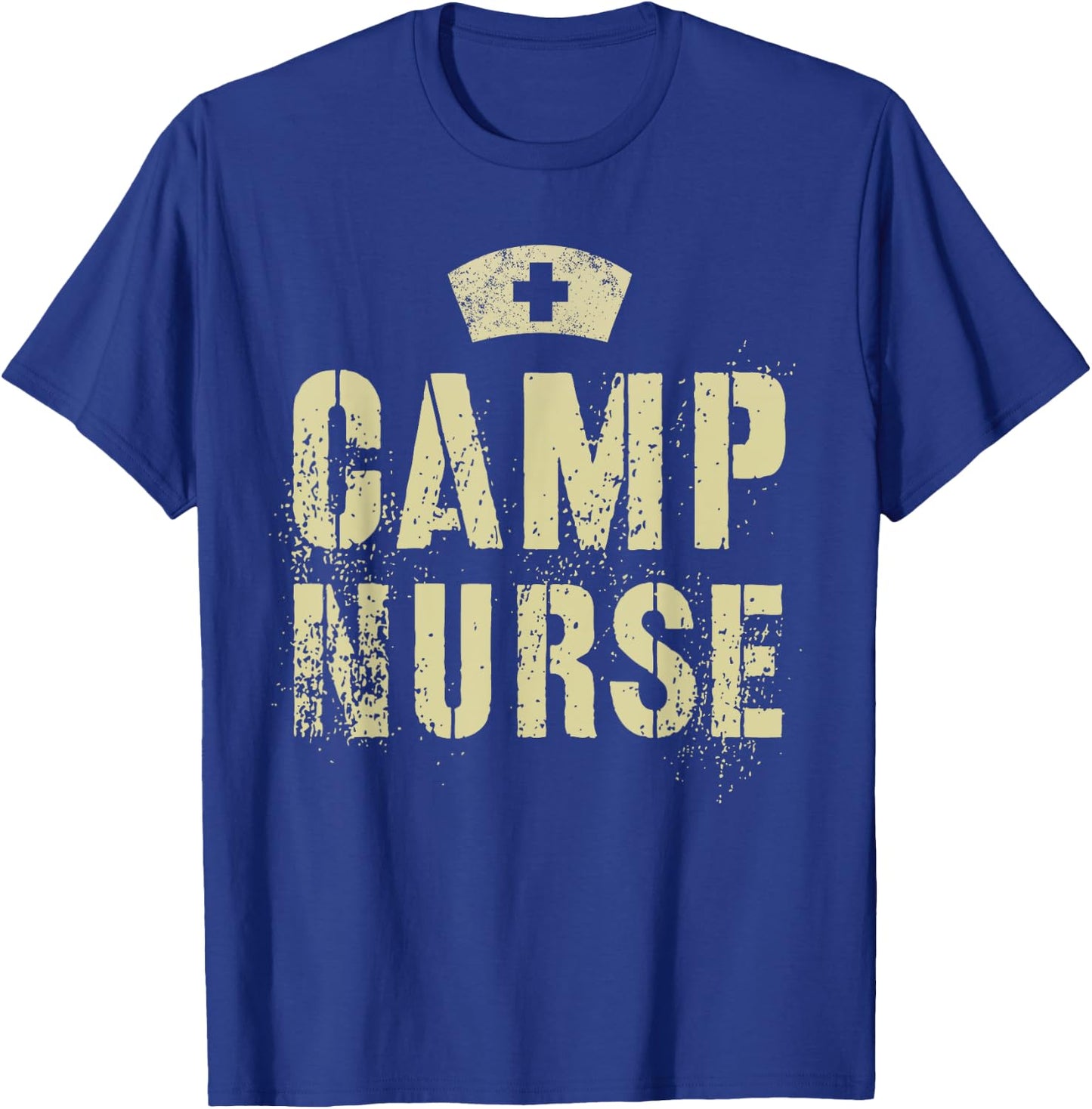 Vintage CAMP NURSE Nursing School RN NP Girls Camping Trip T-Shirt - T-Shirt | Royal