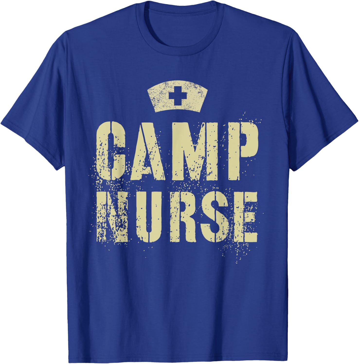 Vintage CAMP NURSE Nursing School RN NP Girls Camping Trip T-Shirt - T-Shirt | Royal
