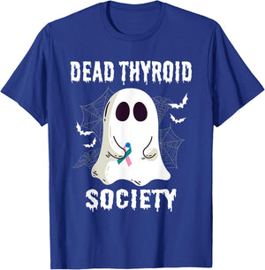 Halloween Dead Thyroid Society Diabetes Awareness Ghost T-Shirt - T-Shirt | Royal
