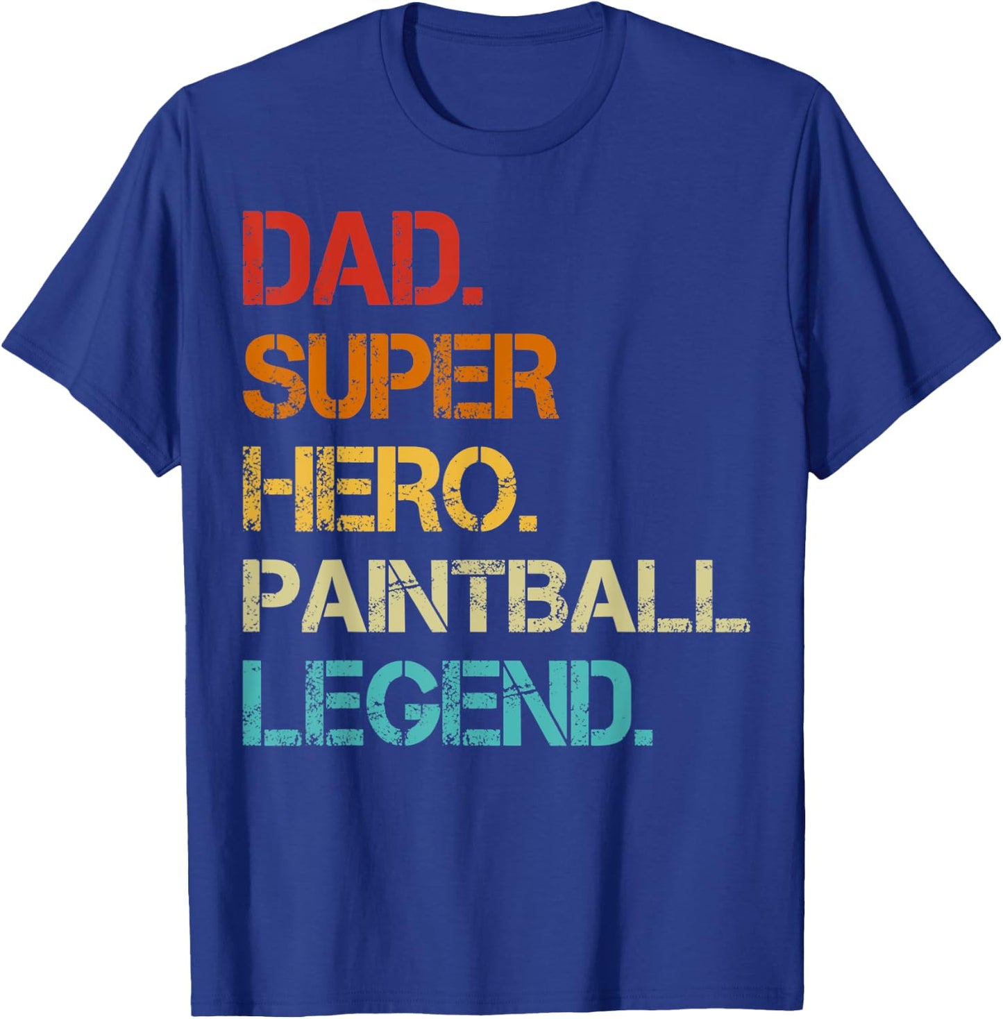 Vintage Style Dad Hero Paintball Legend Father's Day T-Shirt - T-Shirt | Royal