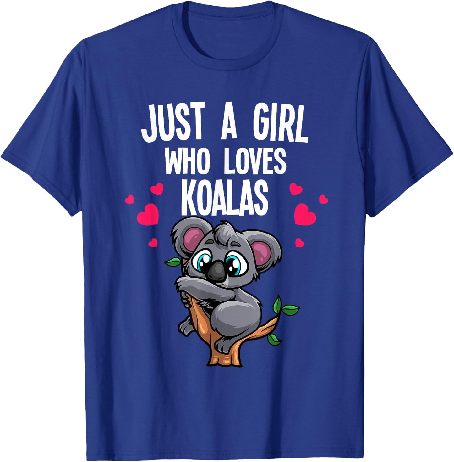 Funny Koala Bear For Girls Women Australian Animal Hearts T-Shirt - T-Shirt | Royal