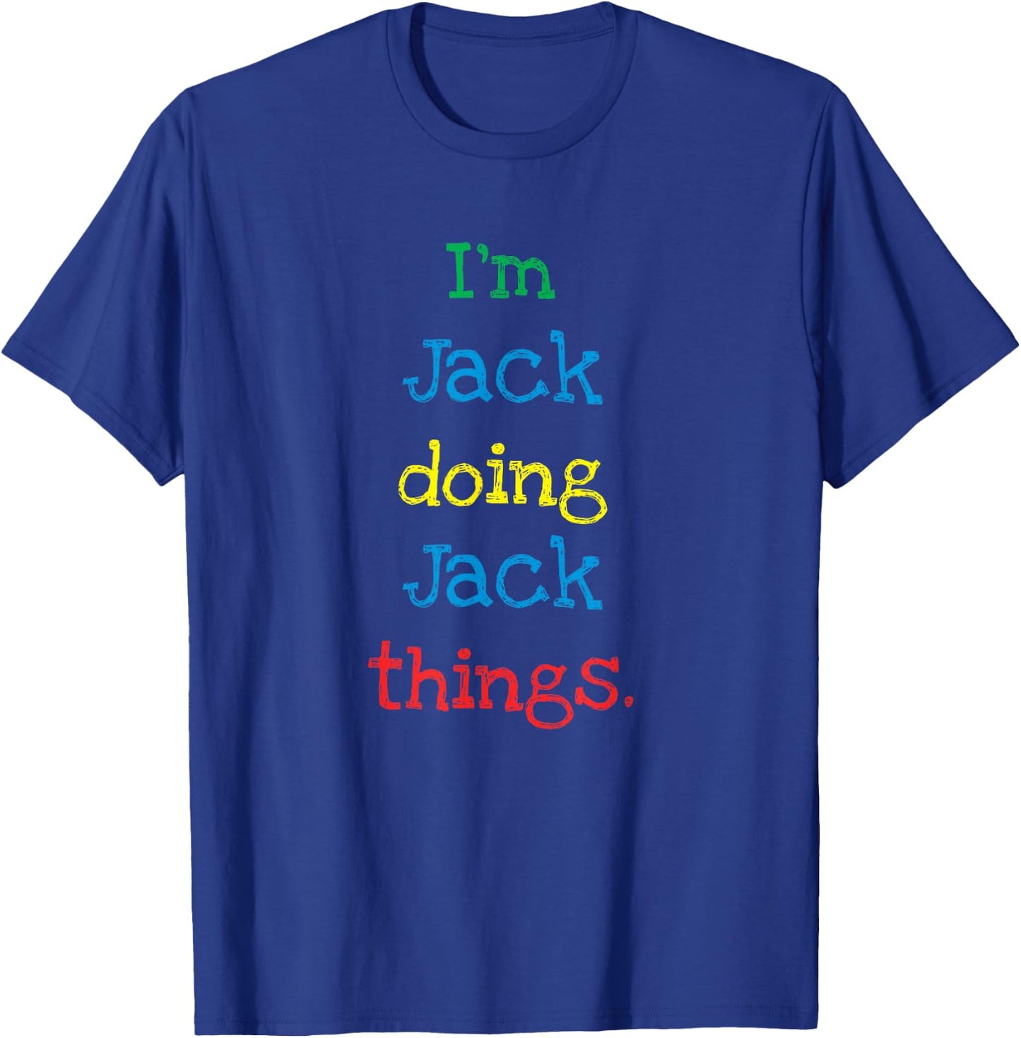 Jack Cute Personalized Text Kid's Gift Boys T-Shirt - T-Shirt | Royal