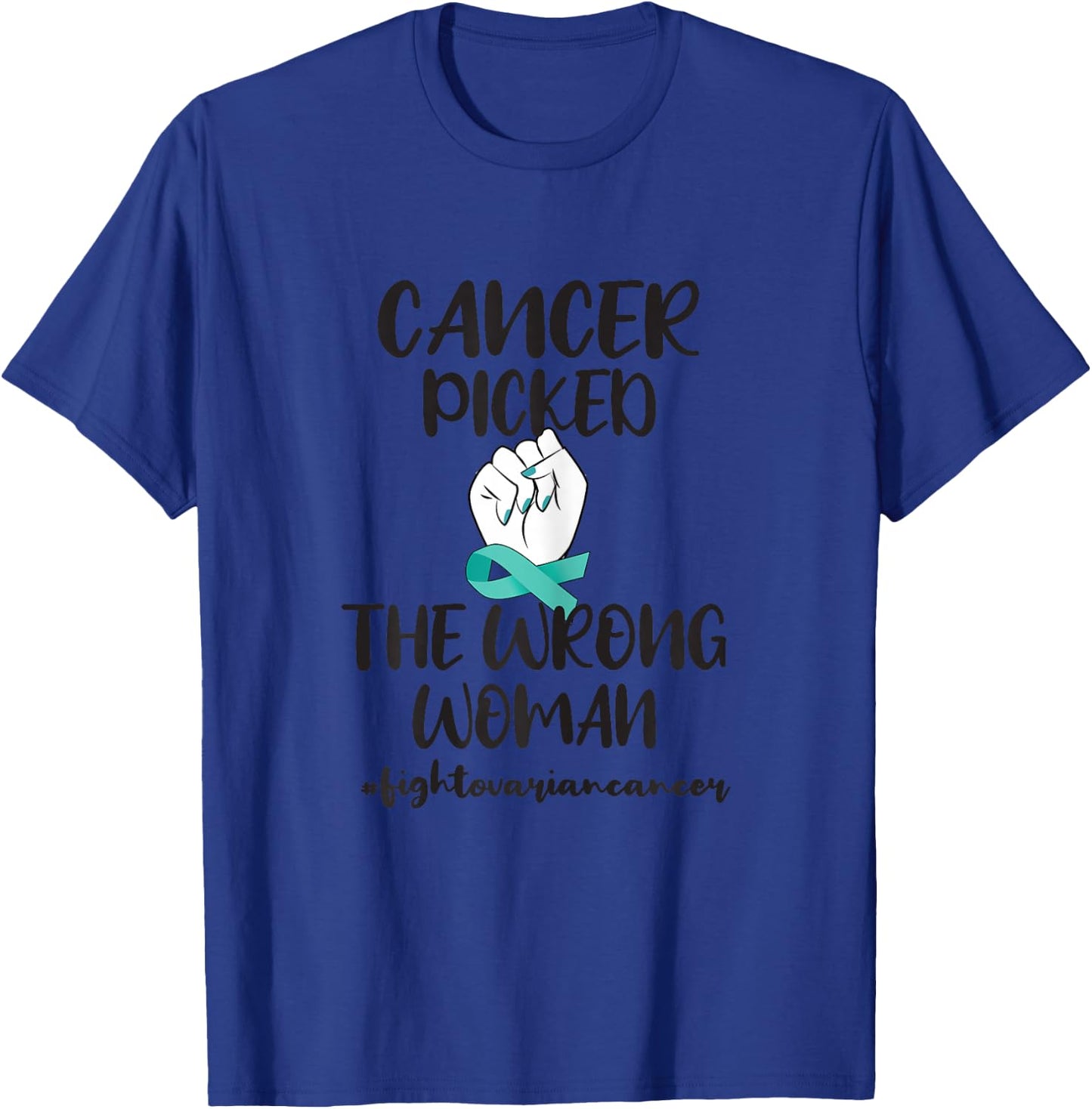 Ovarian Cancer Awareness Ovarian Cancer Warrior T-Shirt - T-Shirt | Royal