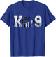 Police Officer Thin Blue Line K9 Dog Paw Police Dog Officer Men Women Girls Kids T-Shirt - T-Shirt | Royal