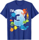 Ocean See Underwater 3 Year Old Under The Sea Birthday Party T-Shirt - T-Shirt | Royal