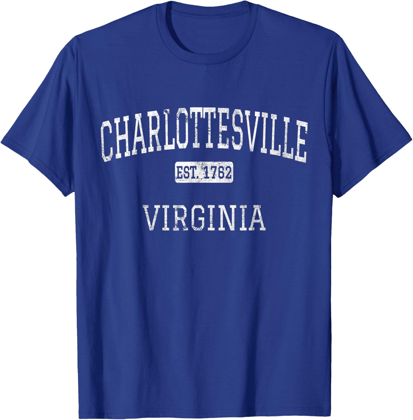 Charlottesville Virginia VA Vintage T-Shirt - T-Shirt | Royal