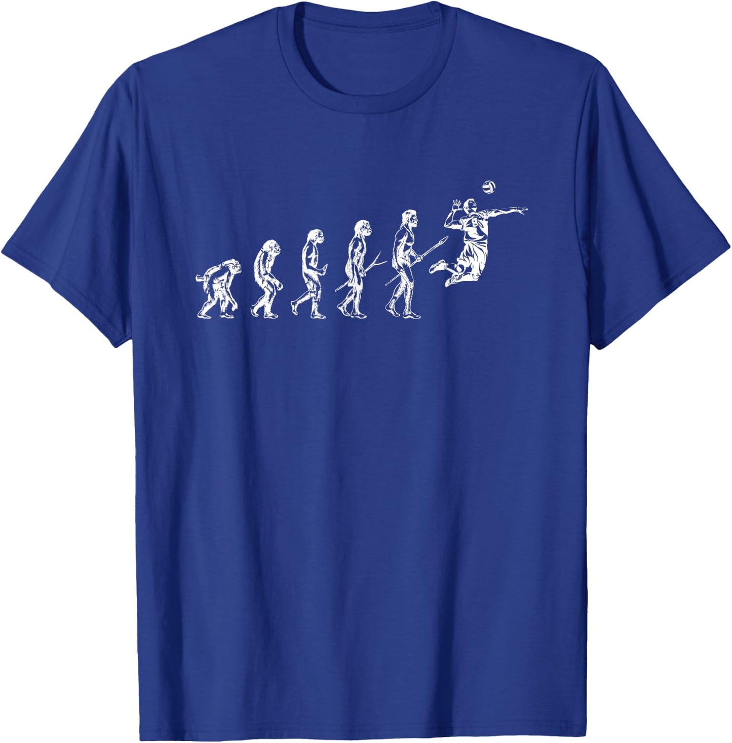 Volleyball Evolution Of Man Funny Vball Player Beach Team T-Shirt - T-Shirt | Royal