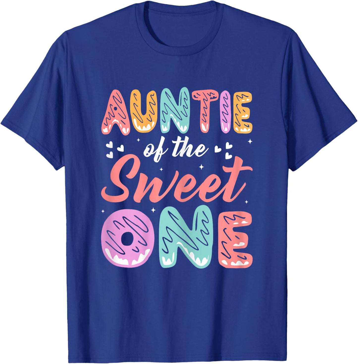 Auntie of The Sweet One - Donut Lover Aunt Gifts T-Shirt - T-Shirt | Royal