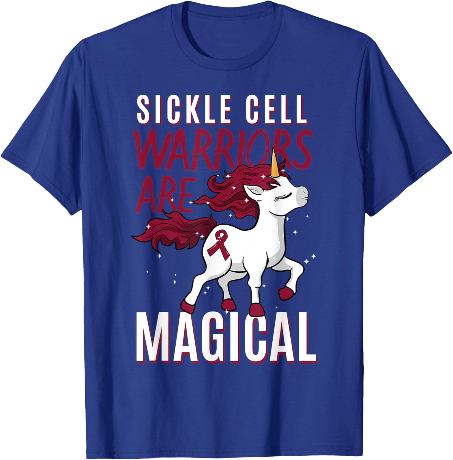 Sickle Cell Disease SCD Warrior Blood Disorder Unicorn Lover T-Shirt - T-Shirt | Royal