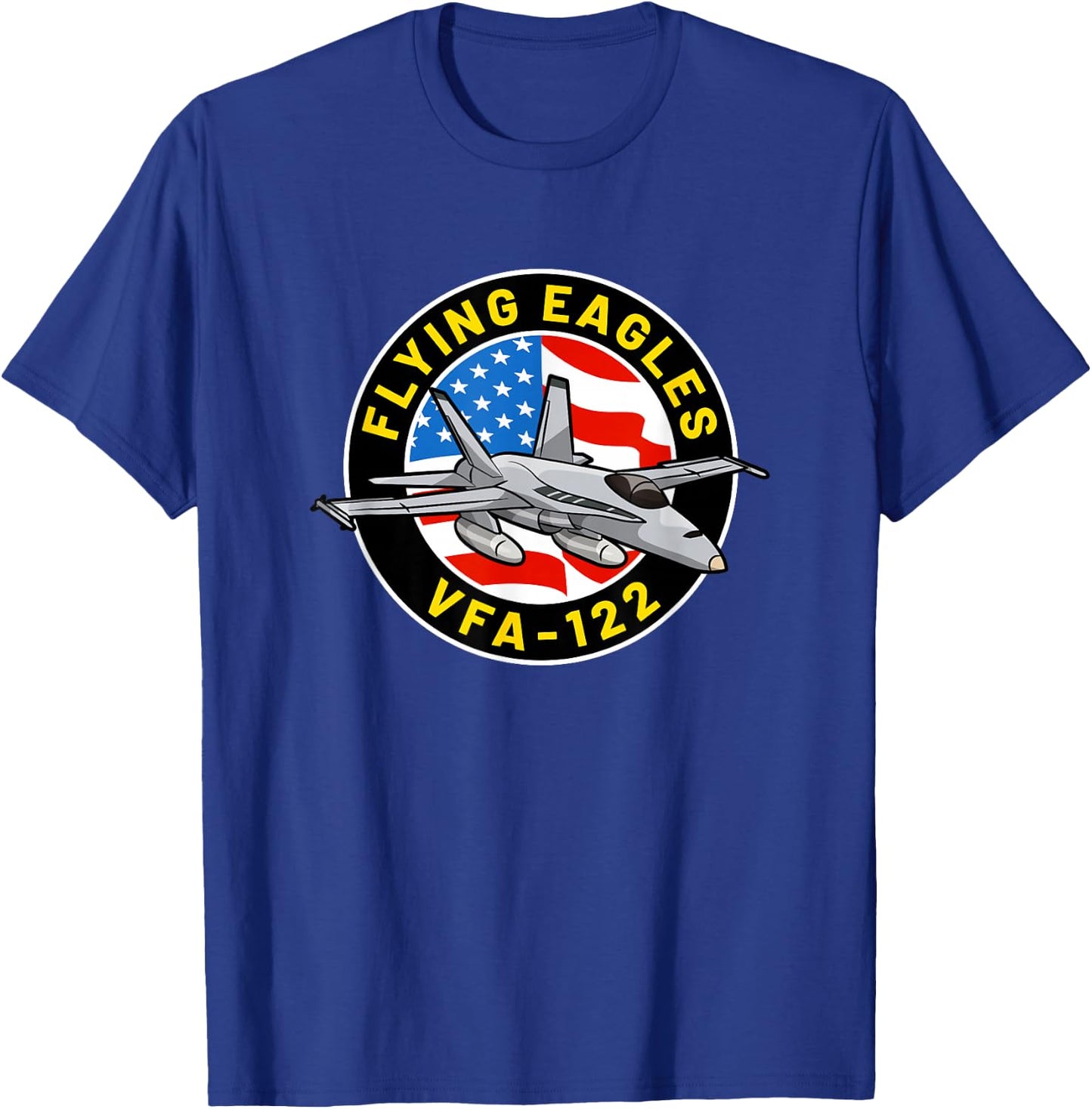 VFA-122 Squadron F-18 Super Hornet T-Shirt - T-Shirt | Royal