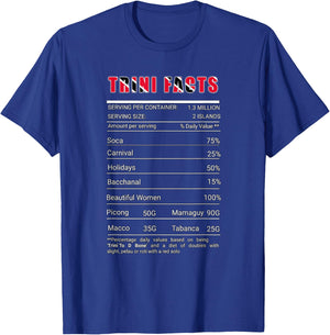 Trinidad Nutrition Facts| Trinidad | Trini To D Bone T-Shirt - T-Shirt | Royal