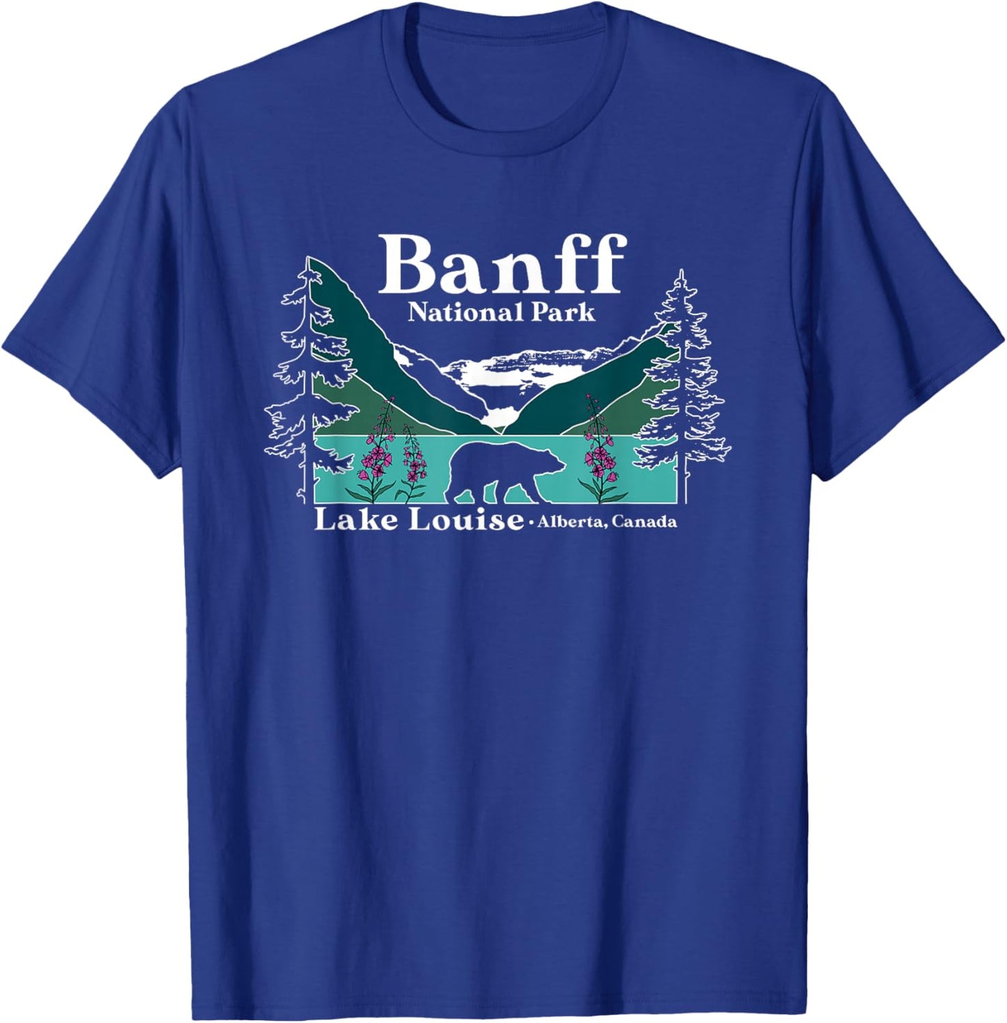 Lake Louise Alberta Banff National Parks Canada Bear T-Shirt - T-Shirt | Royal