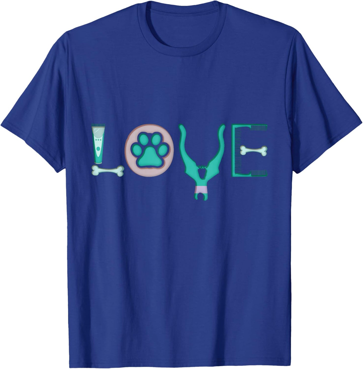 Funny Dog Grooming Design Dog Groomer Outfit Pet Care Gifts T-Shirt - T-Shirt | Royal