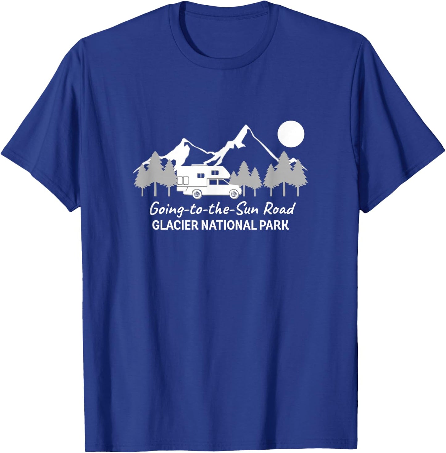 Going-to-the-Sun Road Glacier National Park | Truck Camper T-Shirt - T-Shirt | Royal