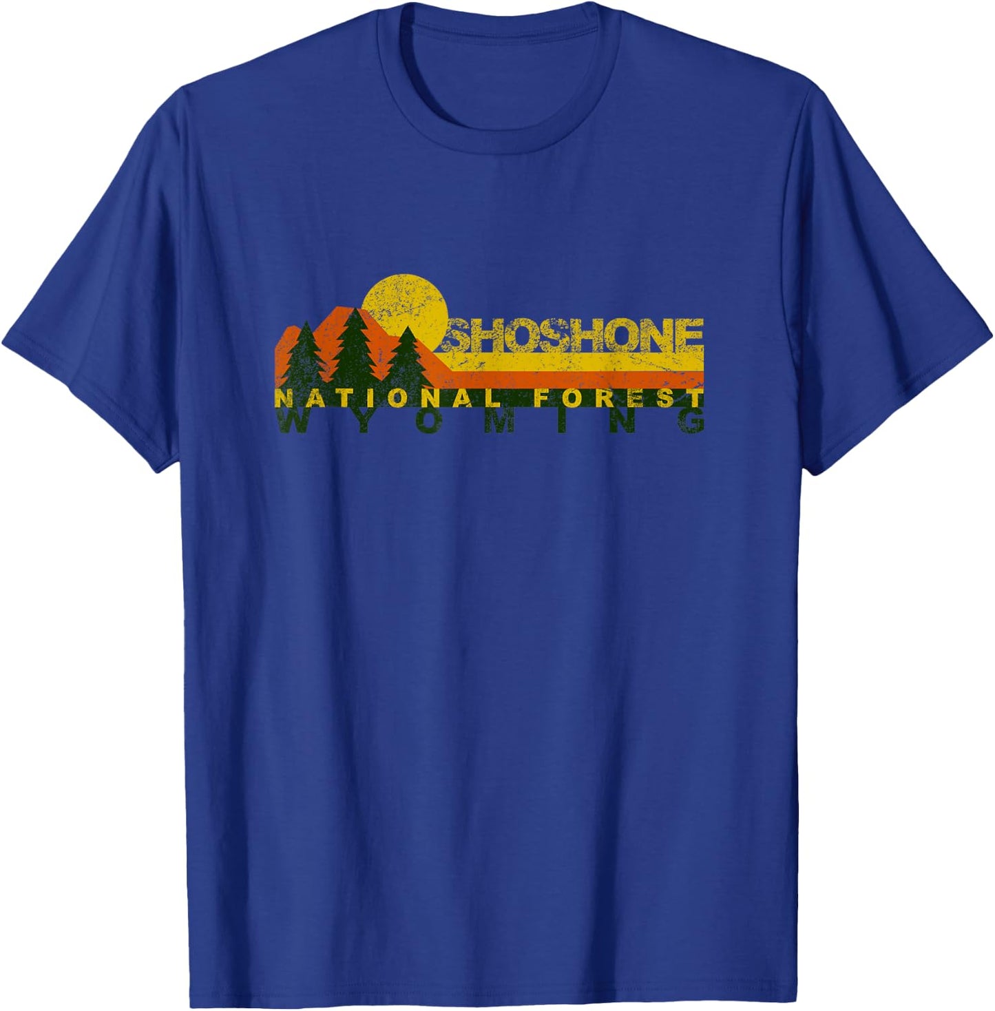 Shoshone National Forest Vintage Retro T-Shirt - T-Shirt | Royal