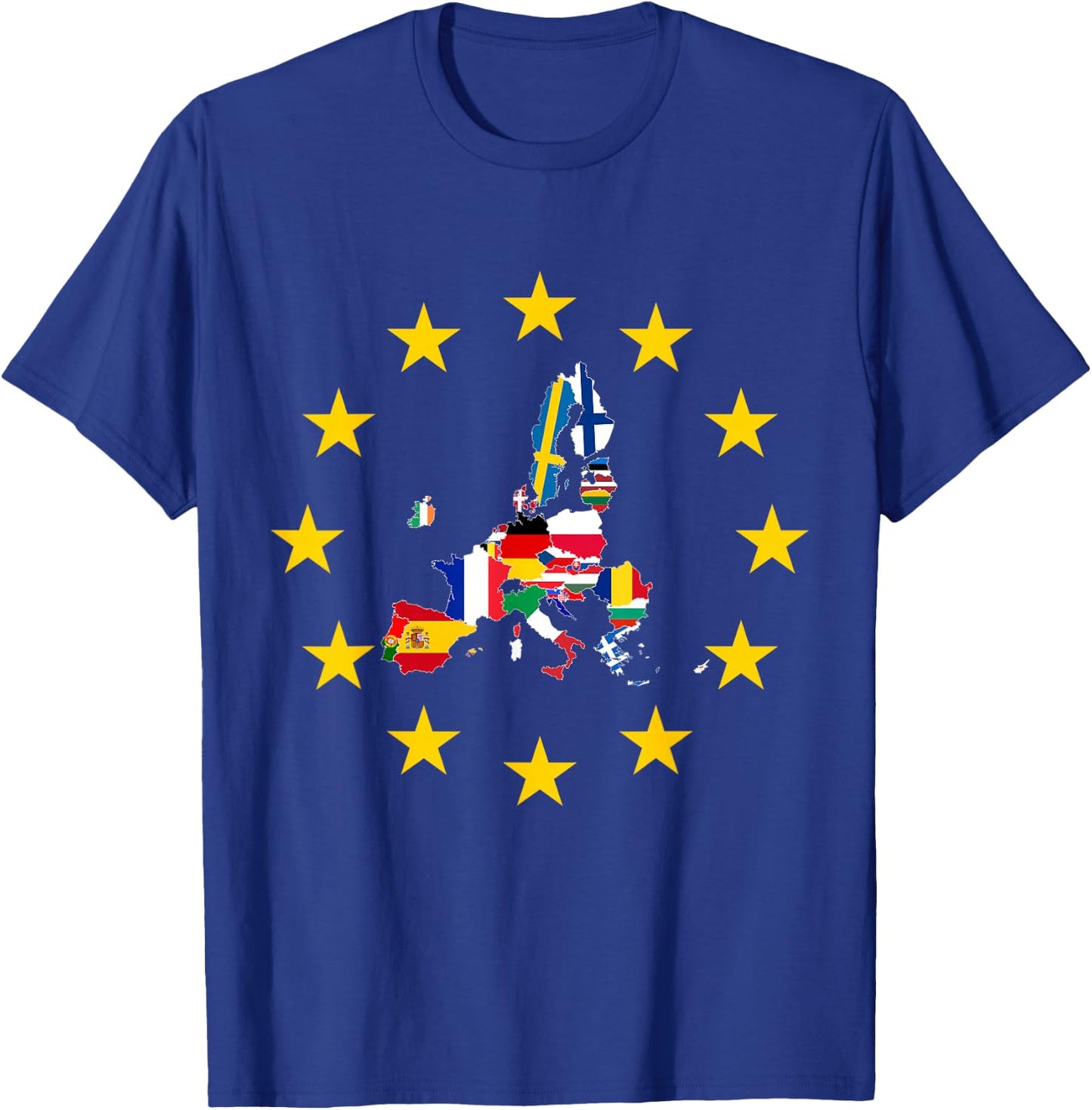 Europe Flag, Europe Countries, European Flag, European Union T-Shirt - T-Shirt | Royal