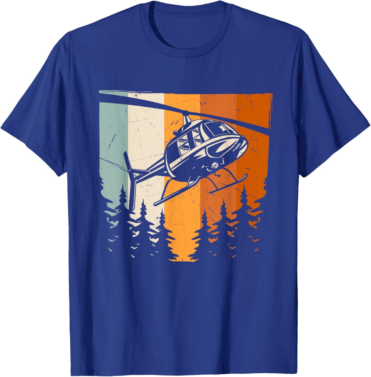 Helicopter Vintage T-Shirt - T-Shirt | Royal