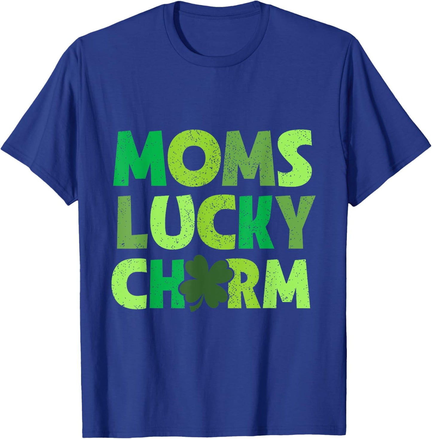 Moms Lucky Charm Irish Clovers Kids Boy Girl St Patricks T-Shirt - T-Shirt | Royal