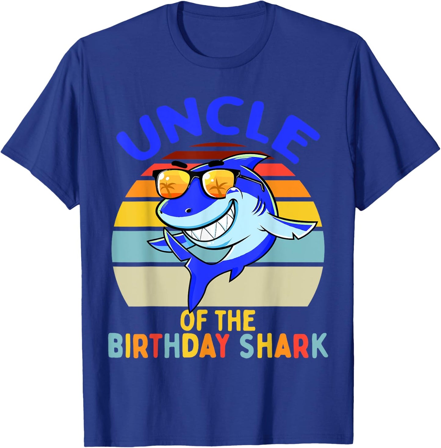 Uncle of the Shark Birthday Matching Family T-Shirt - T-Shirt | Royal