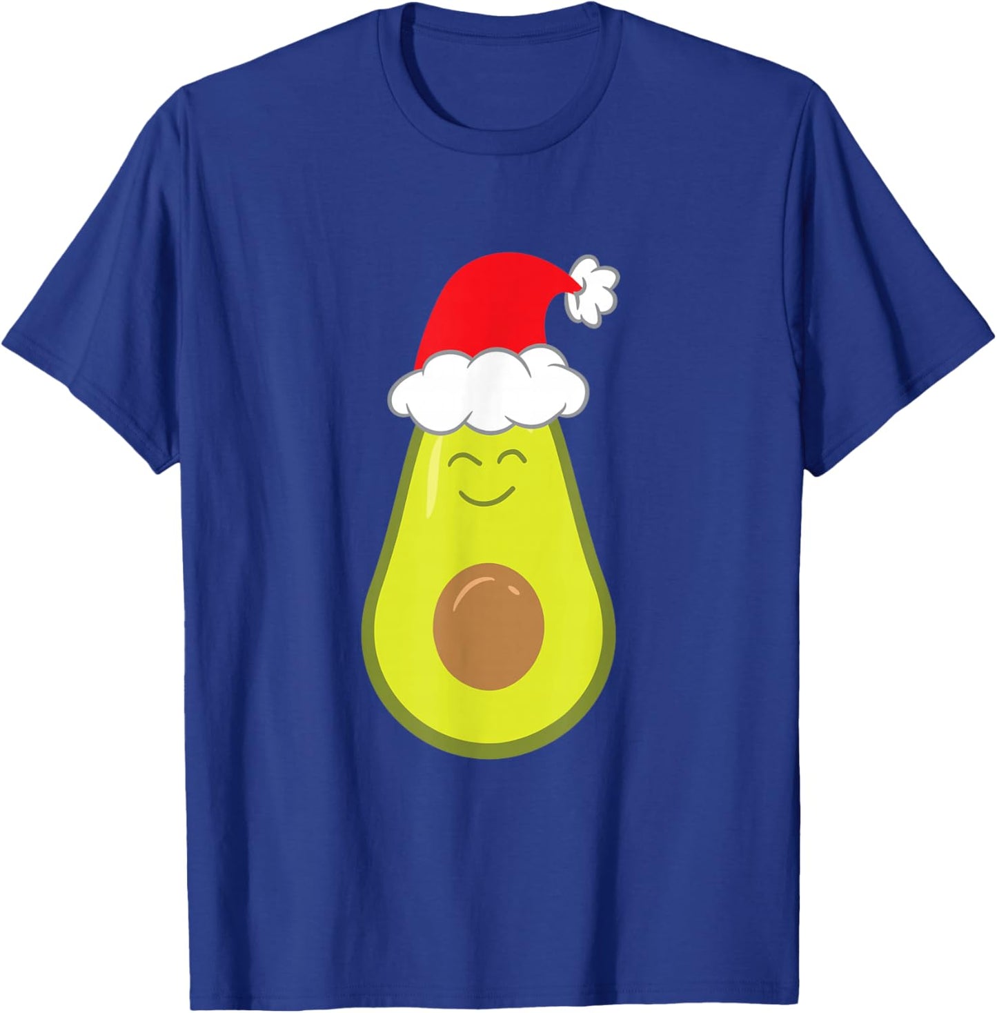 Funny Avocado Christmas Avocado Santa Hat Christmas Avocado T-Shirt - T-Shirt | Royal