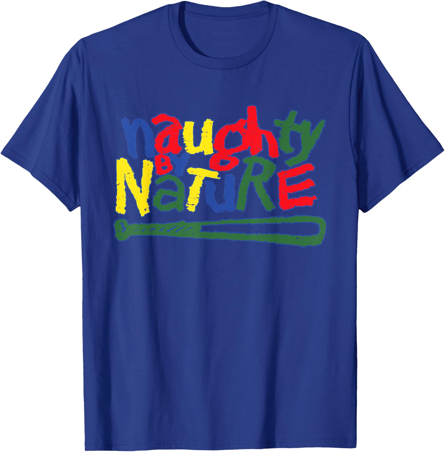 Naughty By Nature – Multi Color Logo T-Shirt - T-Shirt | Royal
