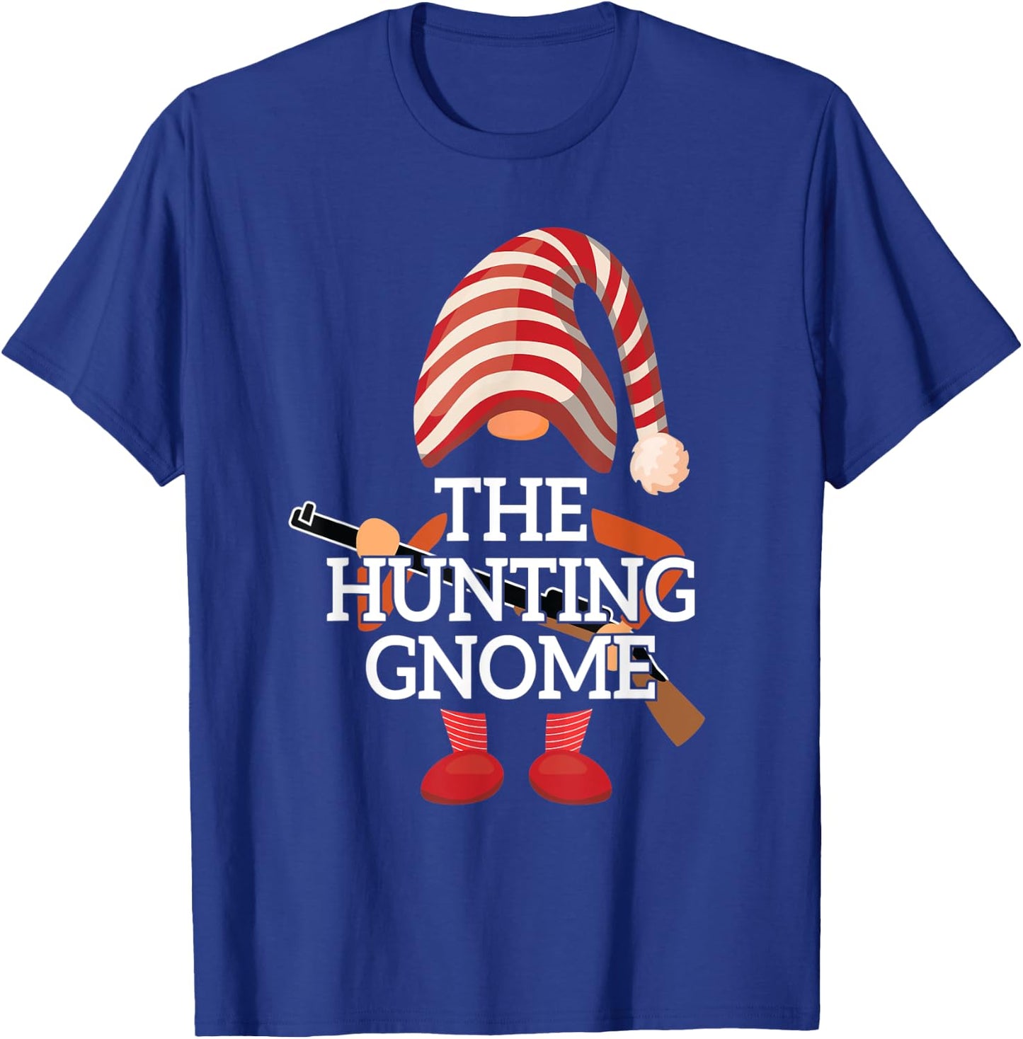 The Gnome Hunting Matching Family Christmas Deer Hunting T-Shirt - T-Shirt | Royal