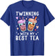 Twinning With My Best Tea Twin Day Spirit Week Best Friend T-Shirt - T-Shirt | Royal