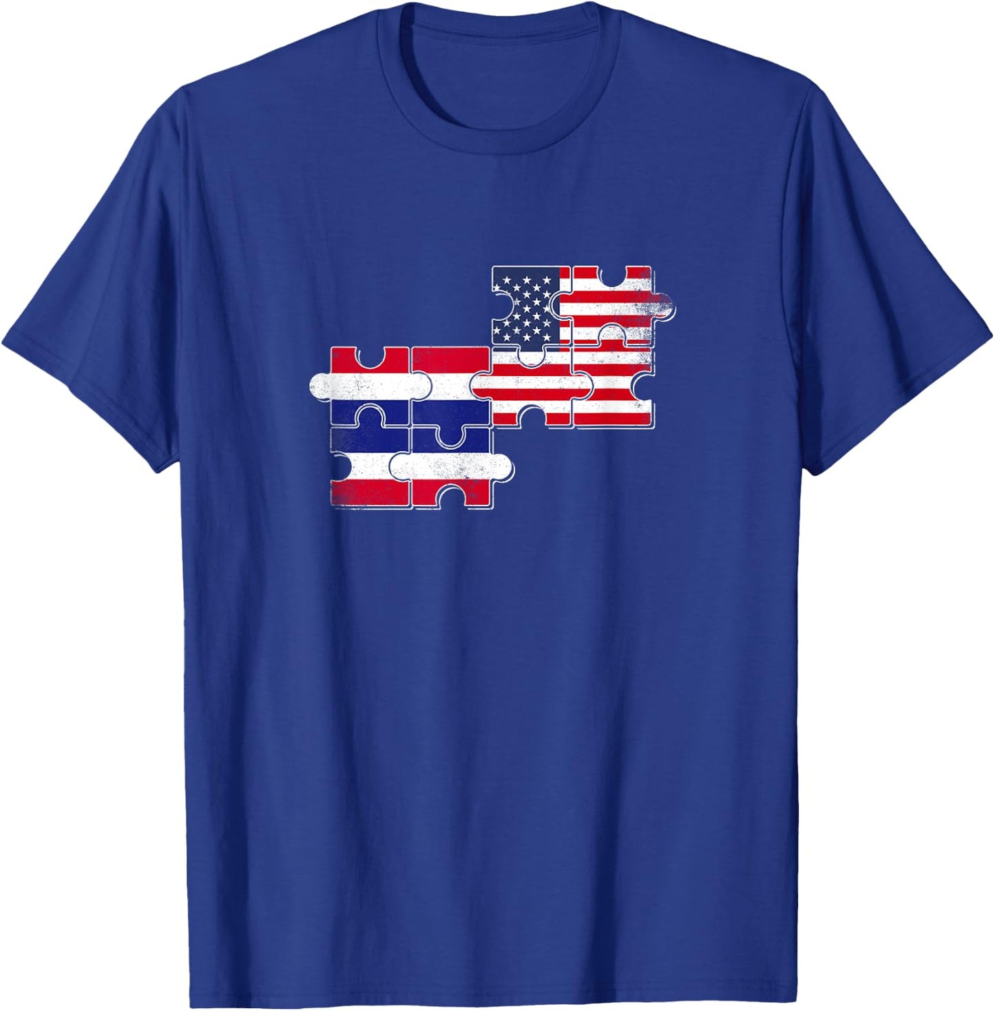 Thailand USA Flag American Thai T-Shirt - T-Shirt | Royal