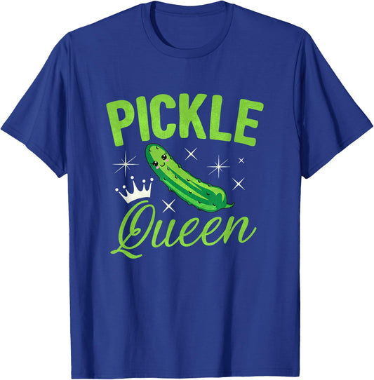 Pickle Queen Shirt Cute Cucumber Lover Girl T-Shirt - T-Shirt | Royal