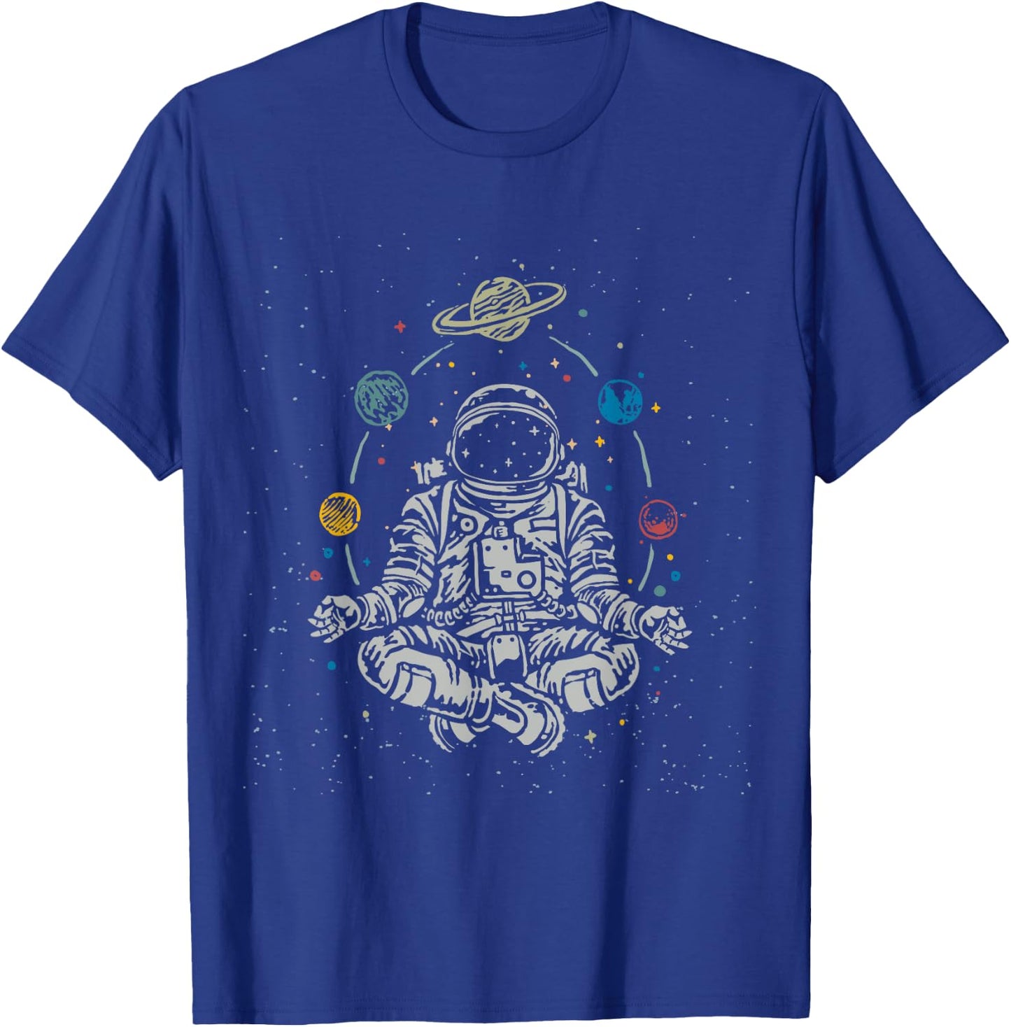Astronaut Space Planet Solar System Geeks Kids Boys Girl T-Shirt - T-Shirt | Royal