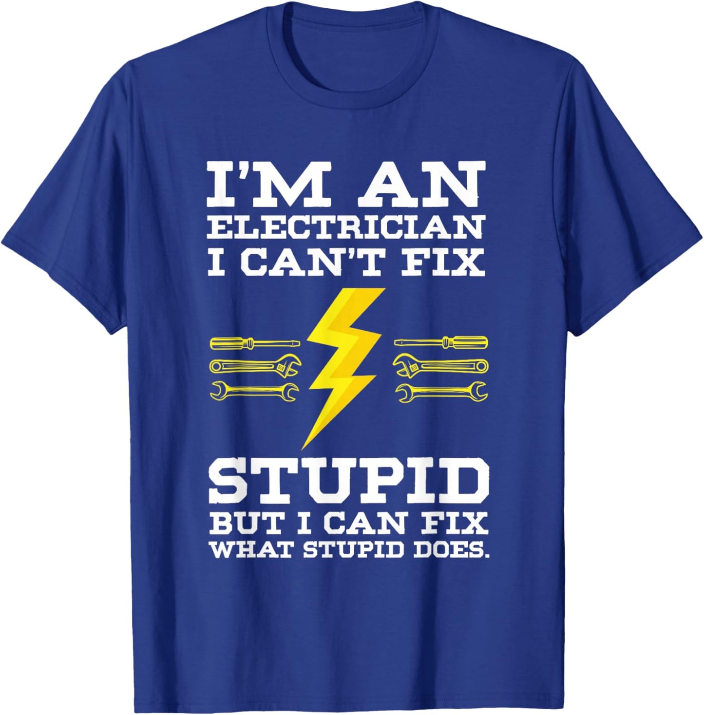 Electrician Gifts & Funny electrical Design T-Shirt - T-Shirt | Royal