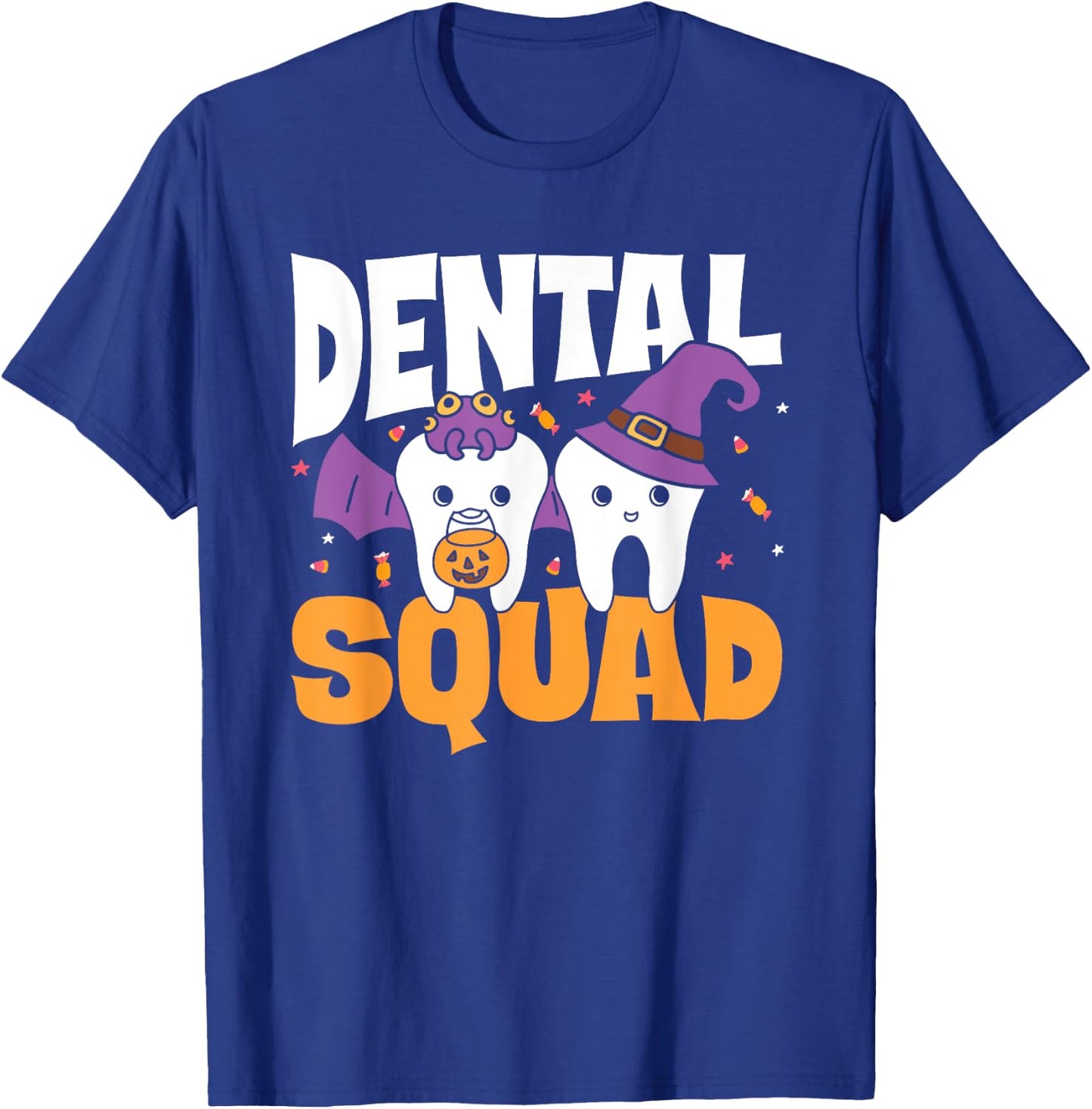 Spooky Dental Assistant Dental Squad Halloween Dentist T-Shirt - T-Shirt | Royal