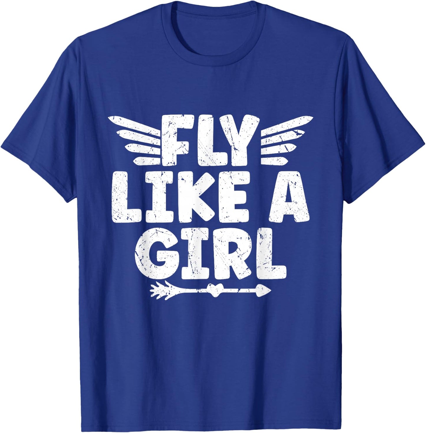 Fly Like A Girl Pilot Aircraft Airline T-Shirt - T-Shirt | Royal
