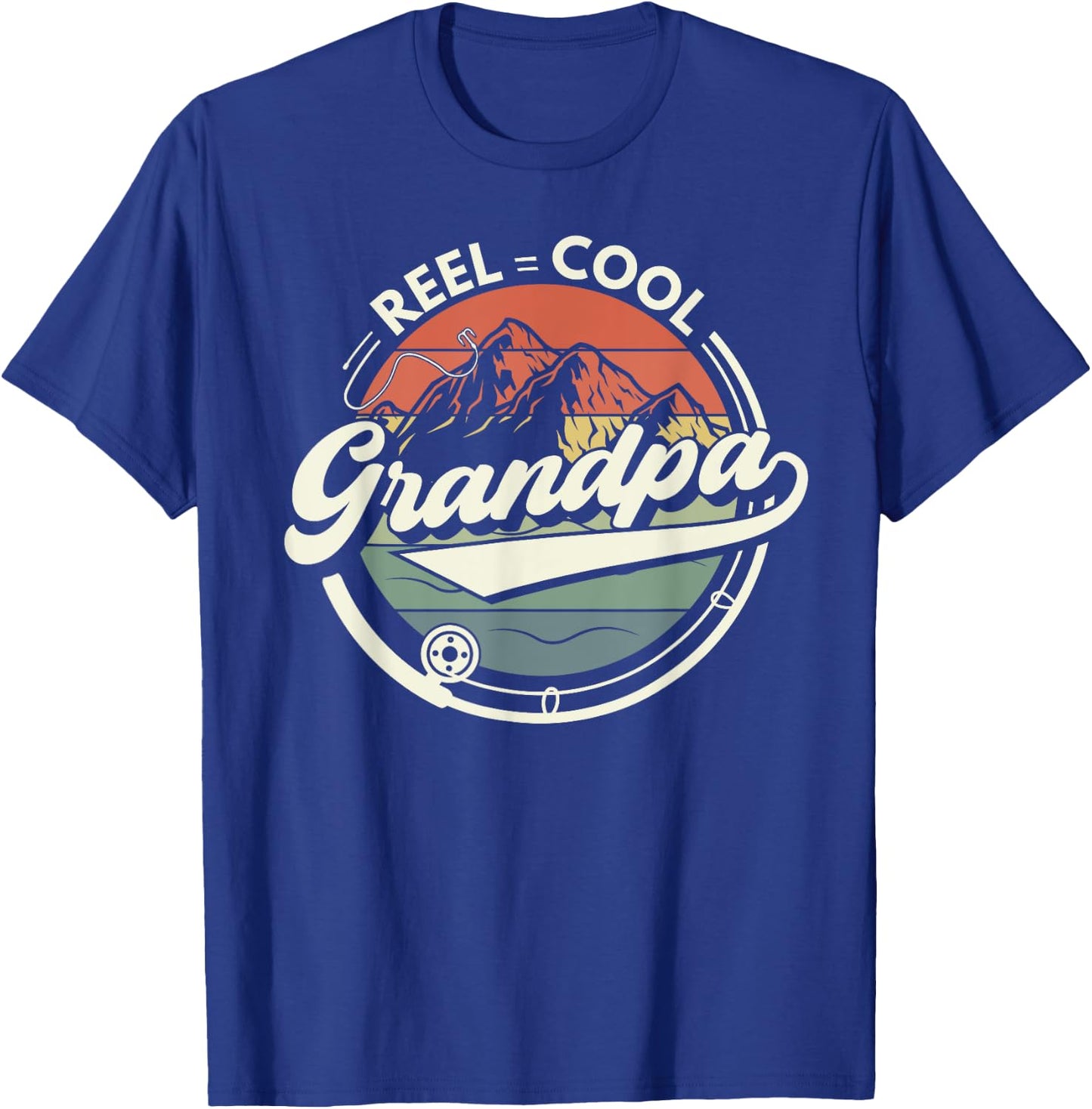Reel Cool Grandpa Fishing T-Shirt - T-Shirt | Royal