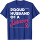 Proud Husband Of Survivor Breast Cancer Awareness Men Gift T-Shirt - T-Shirt | Royal