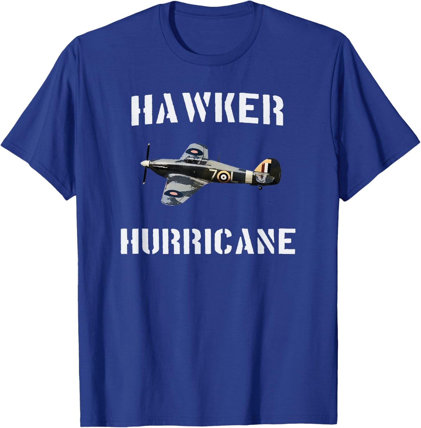 Raf Hawker Hurricane T Shirt Ww2 Ww11 Fighter Plane Pilot T-Shirt - T-Shirt | Royal
