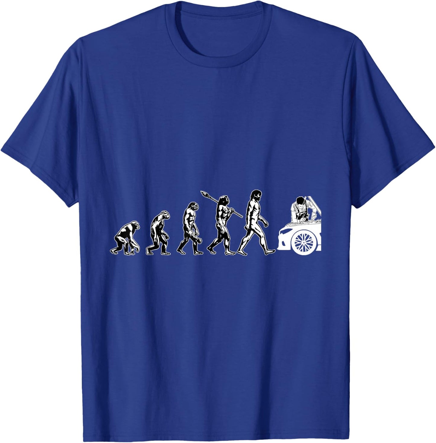 Funny car mechanic evolution car mechatronic T-Shirt - T-Shirt | Royal