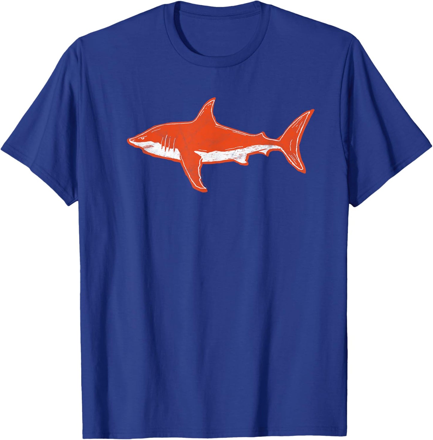 Retro Orange Shark Vintage 80s Style Graphic T-Shirt - T-Shirt | Royal