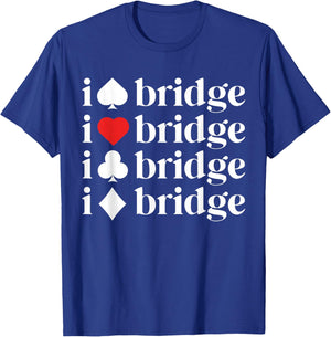 Gifts for Bridge Lover Bridge Card Game Shirt Women Mother T-Shirt - T-Shirt | Royal