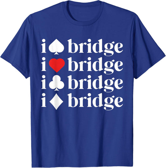 Gifts for Bridge Lover Bridge Card Game Shirt Women Mother T-Shirt - T-Shirt | Royal