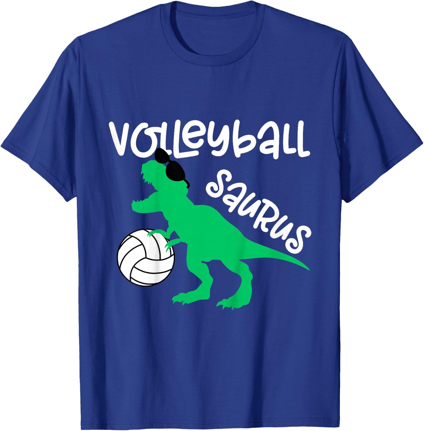 Kids Toddler Dinosaur Volleyball Saurus Boys Girls Dino Lover T-Shirt - T-Shirt | Royal