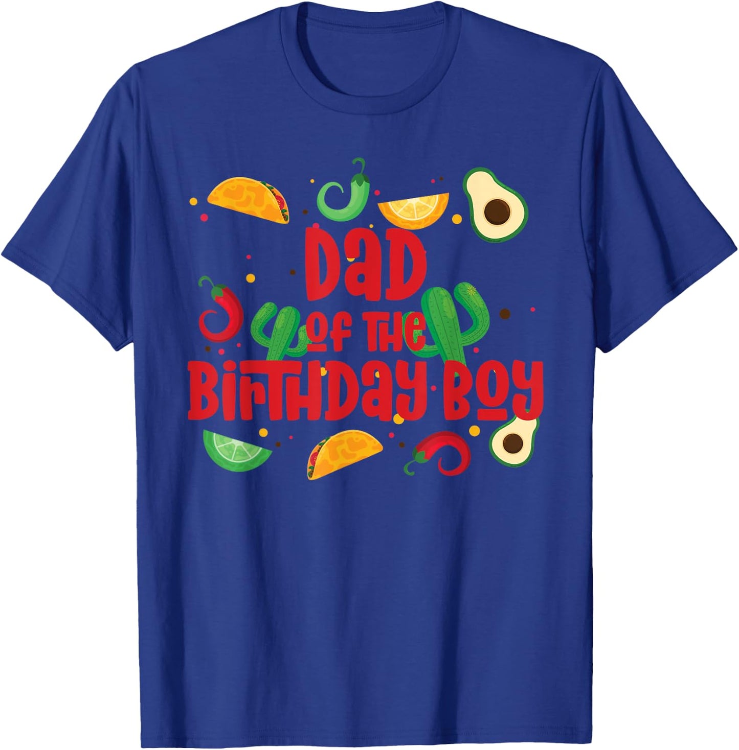 Dad Taco Twosday Fiesta Taco Birthday Theme Boy 2yr T-Shirt - T-Shirt | Royal