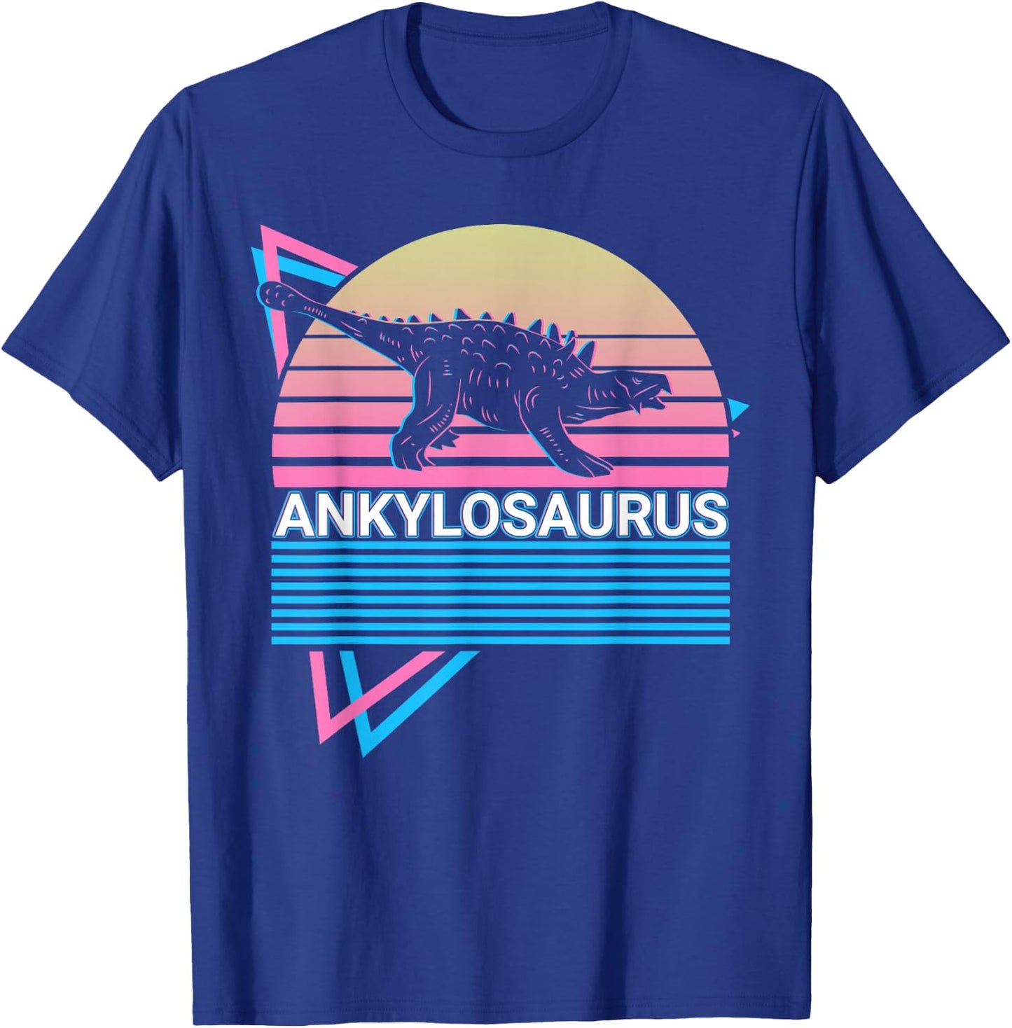Ankylosaurus Dinosaur Retro T-Shirt - T-Shirt | Royal