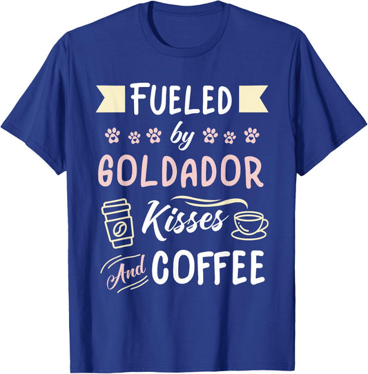 Goldador Mom Coffee Lover Golden Retriever Lab T-Shirt - T-Shirt | Royal