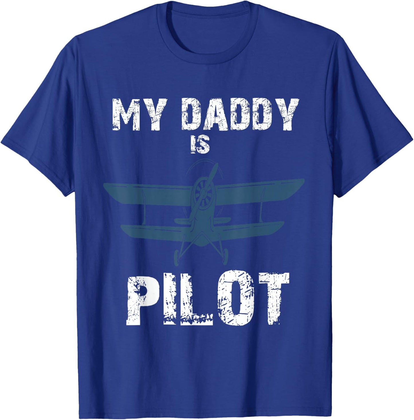 My Daddy is Pilot For Dad Pilot fathers day Pilot Gift T-Shirt - T-Shirt | Royal
