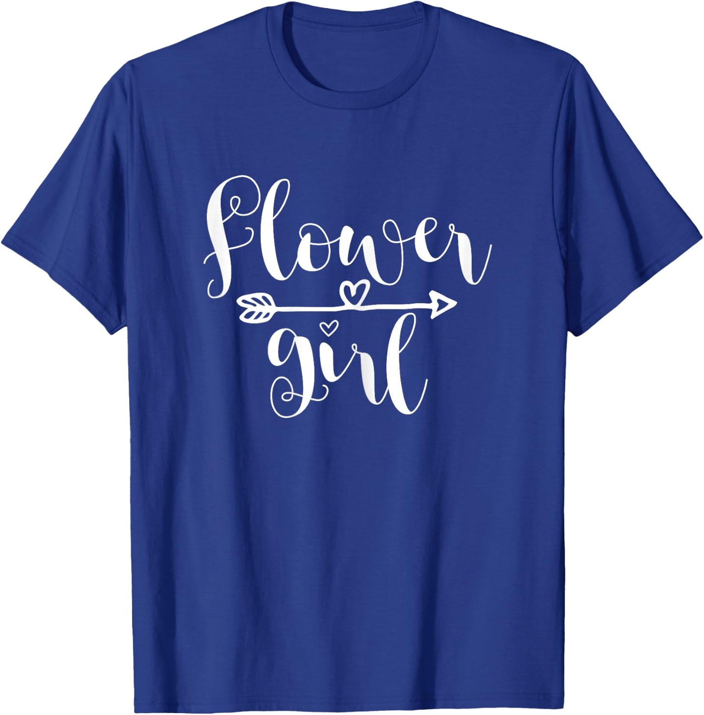 Flower Girl Arrow Heart Wedding and Bachelorette Party T-Shirt - T-Shirt | Royal