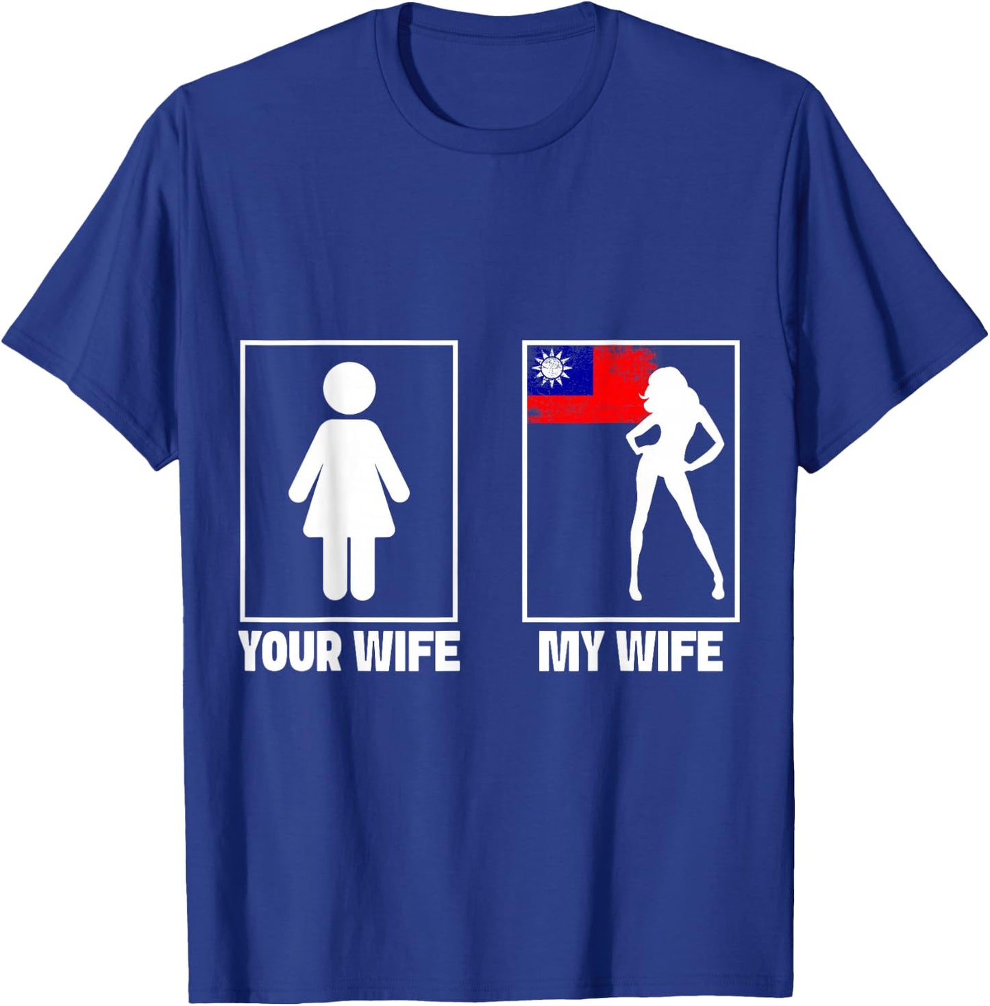 Taiwanese Wife Outfit for Husband Marriage Taiwan Flag T-Shirt - T-Shirt | Royal