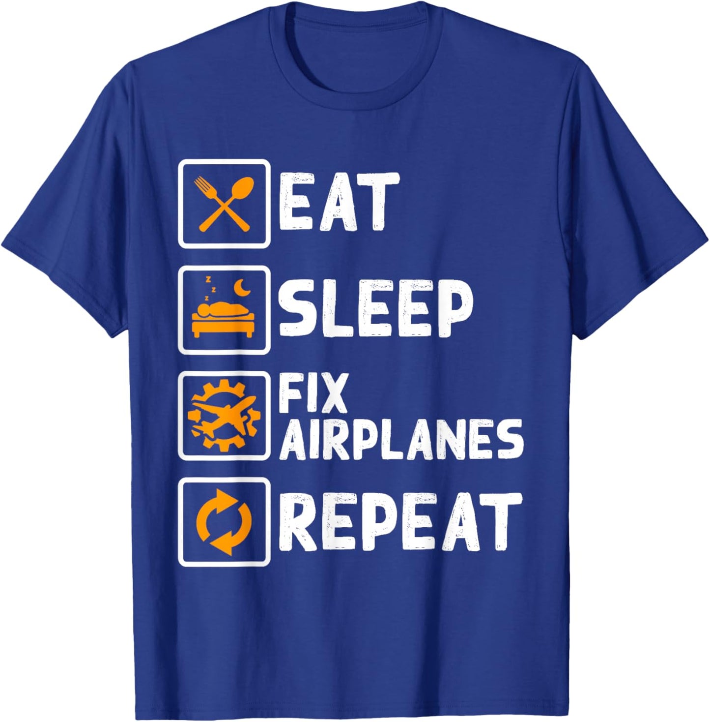 Funny Airplane Mechanic Aircraft Aviation Technician Gift T-Shirt - T-Shirt | Royal